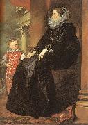 Dyck, Anthony van Genoese Noblewoman with her Son oil